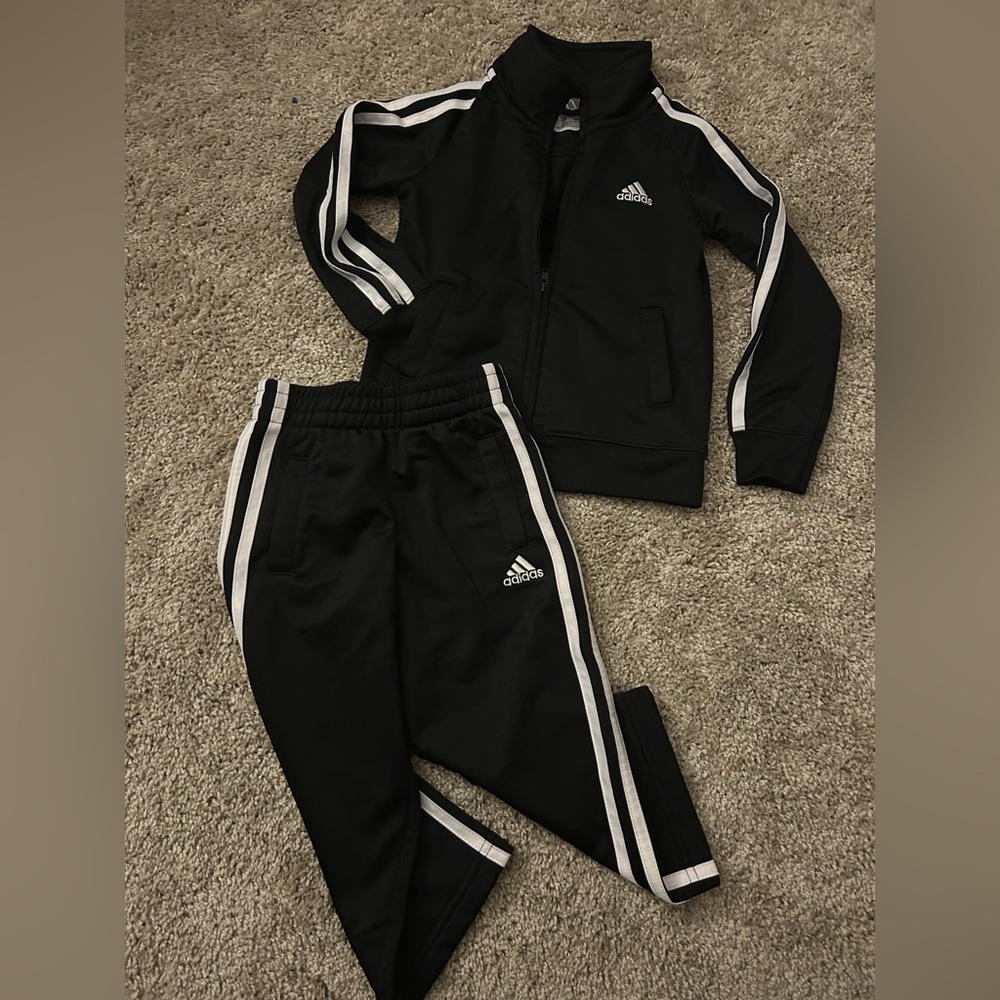 Adidas Kids Black Track Suit